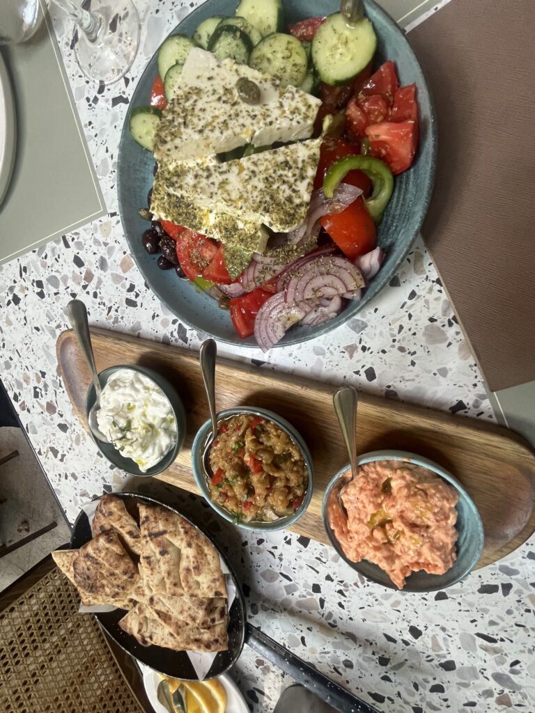 Traditional greek dinner